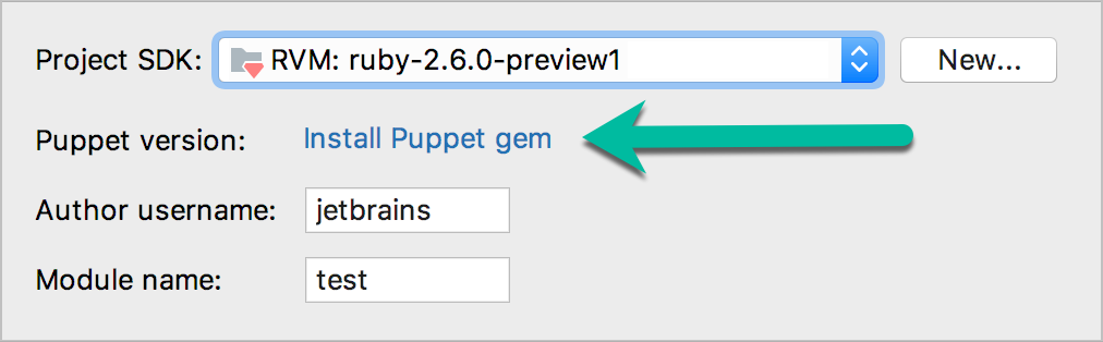 puppet new project install gem plugin 