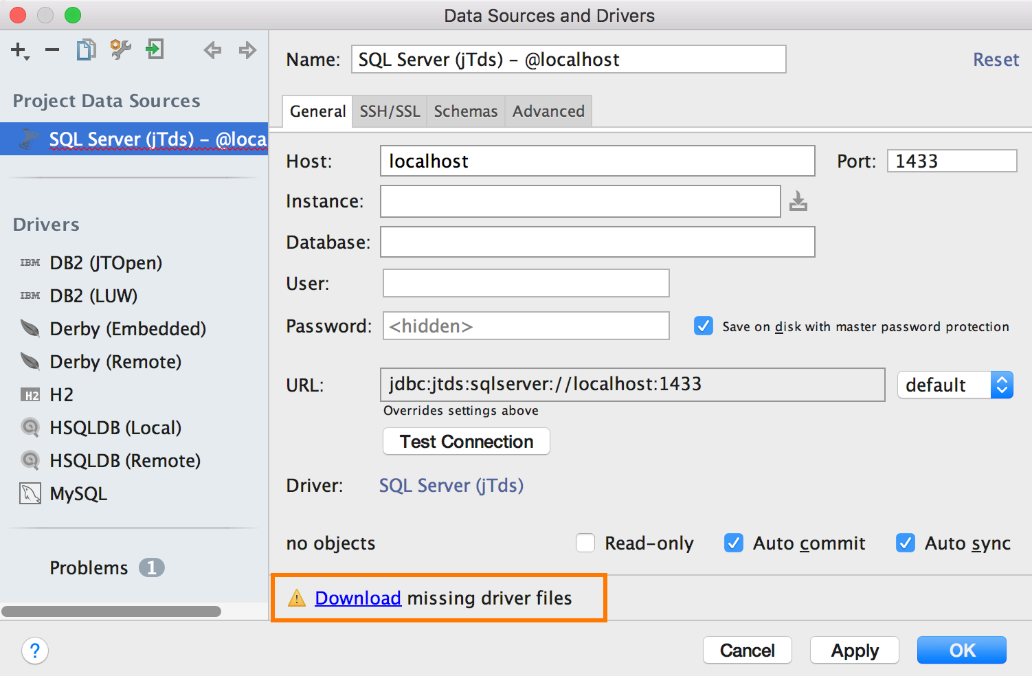 Click the Download missing drivers link