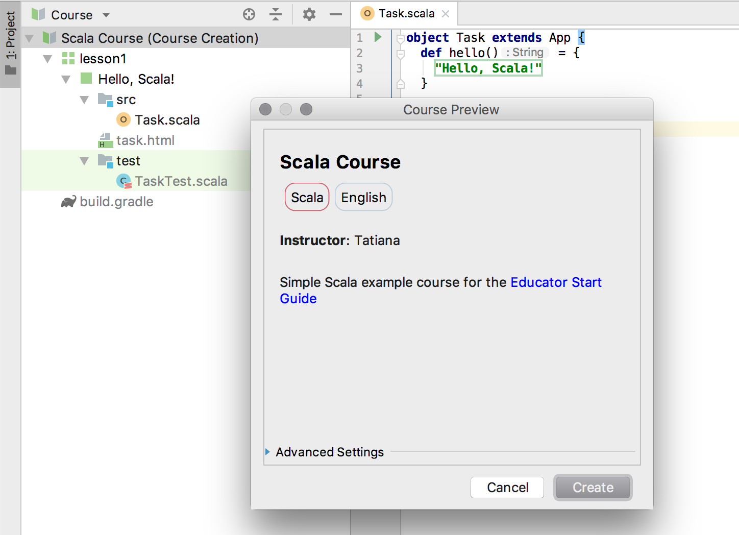 edu course preview scala