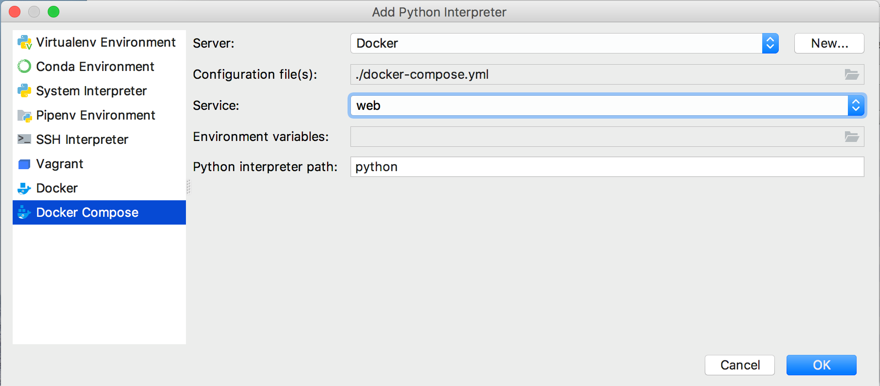 Configure remote Python interpreter