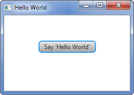 Say 'Hello World' button