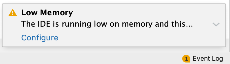 low memory warning
