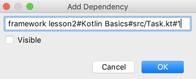 edu framework lesson add dependency kotlin