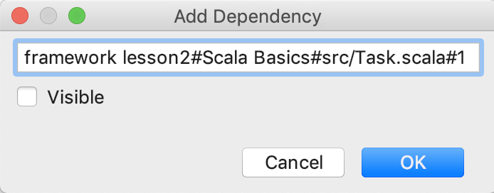 edu framework lesson add dependency scala