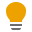 yellow bulb icon