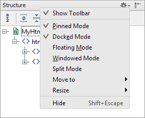 ps tool windows title bar