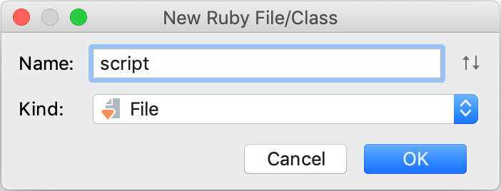 New Ruby File/Class