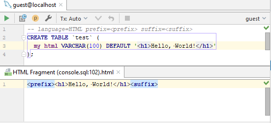 sql injection comment html prefixes