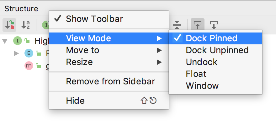 tool windows title bar1