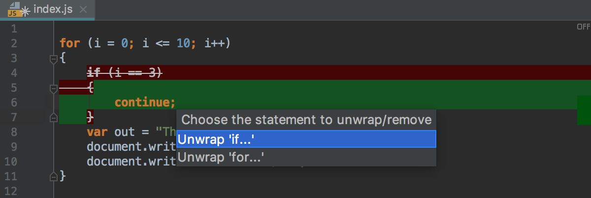 Unwrapping statements