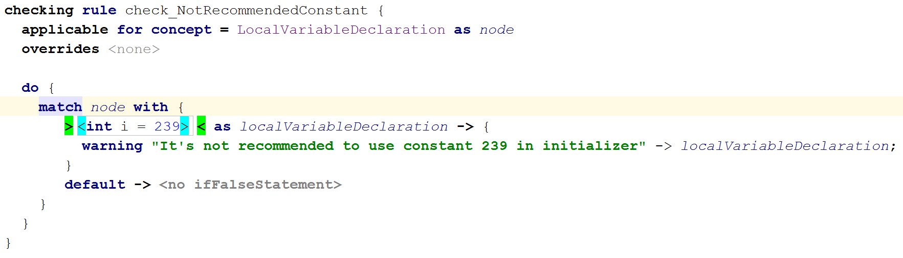 checking rule pattern checking rule pattern