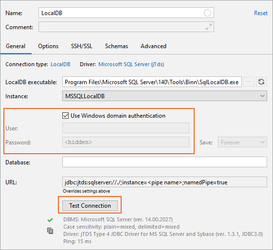 Sql server express localdb