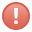 The round warning icon