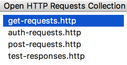 Open HTTP Requests Collection popup