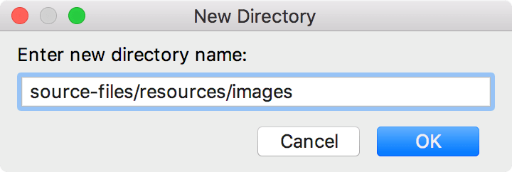 New Directory dialog