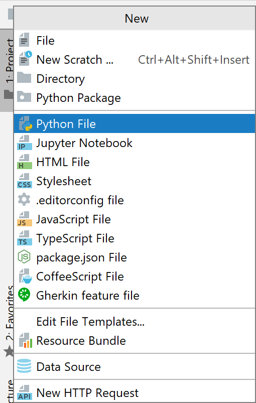 Create a Python file