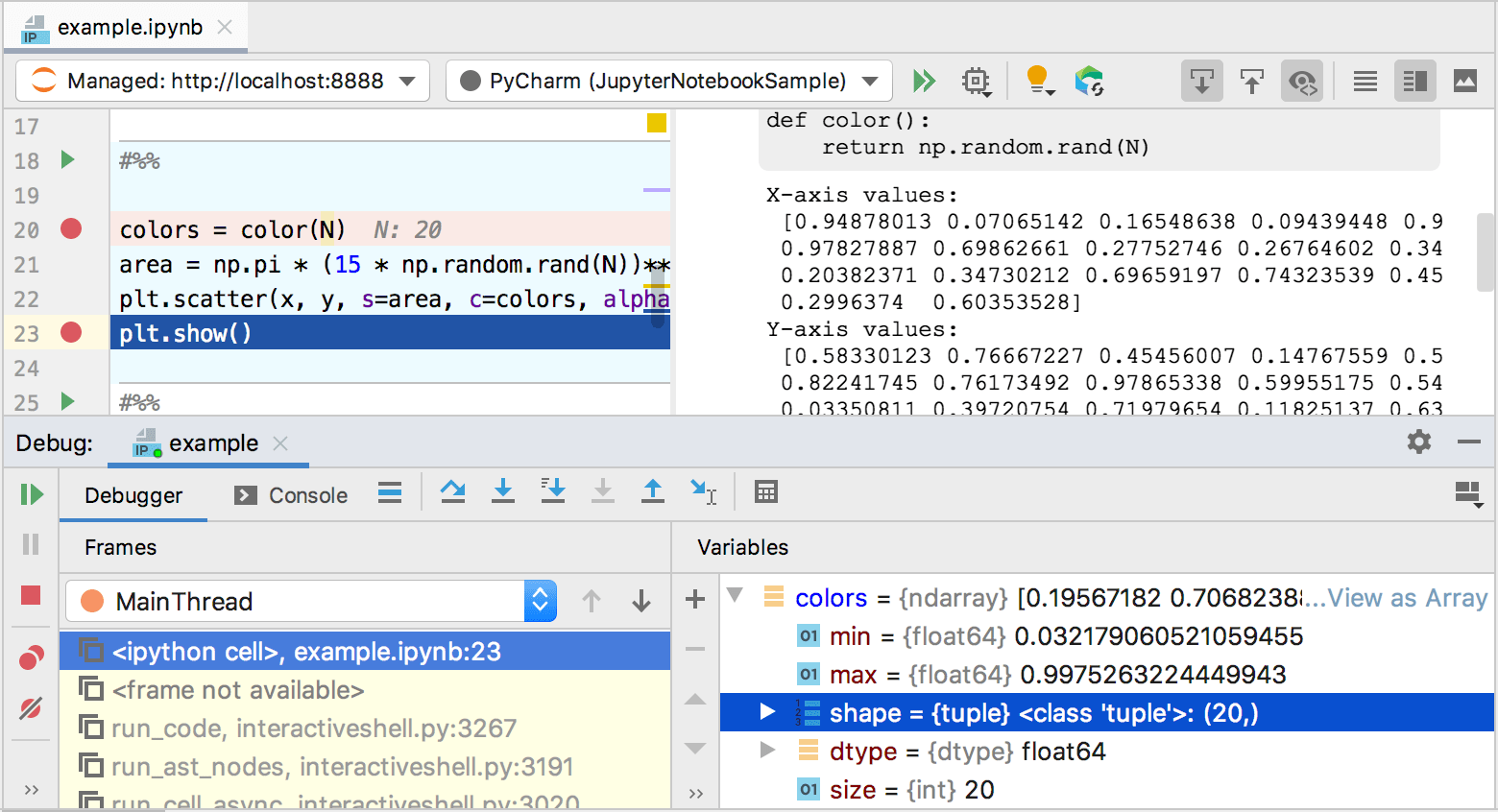 Stepping over in the Jupyter Notebook Debugger