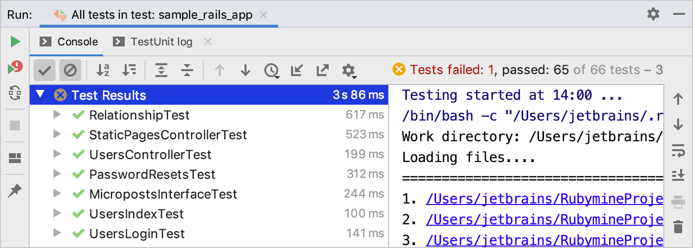 Tests statistics