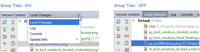 Group tabs result
