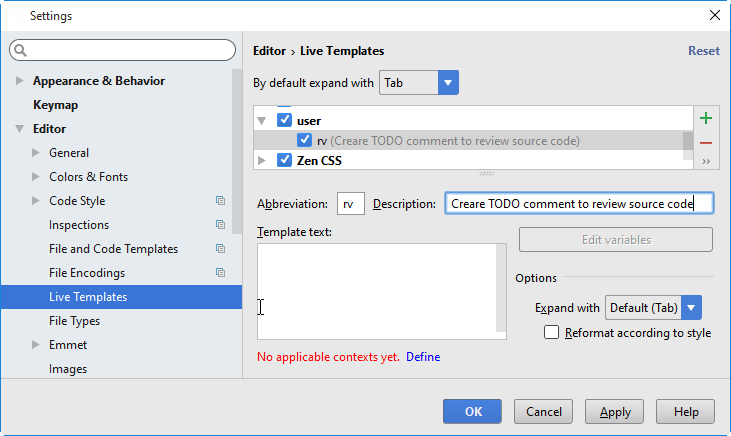 TODO live template1 TODO live template1