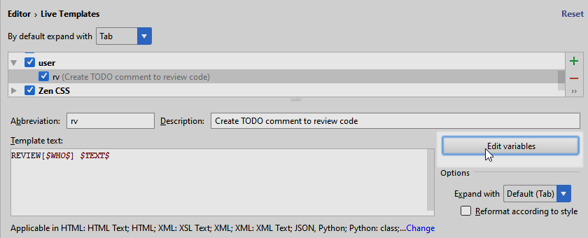 TODO live template2 TODO live template2