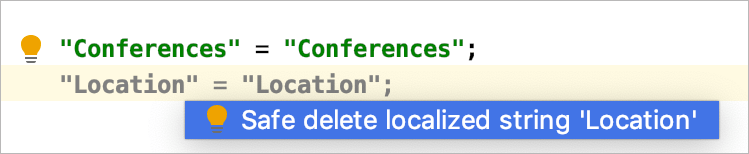 Delete localized string quick-fix Delete localized string quick-fix
