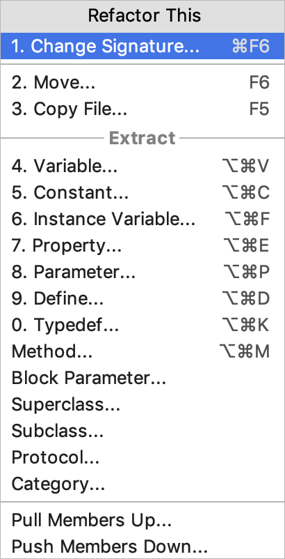 Objective-C refactorings Objective-C refactorings