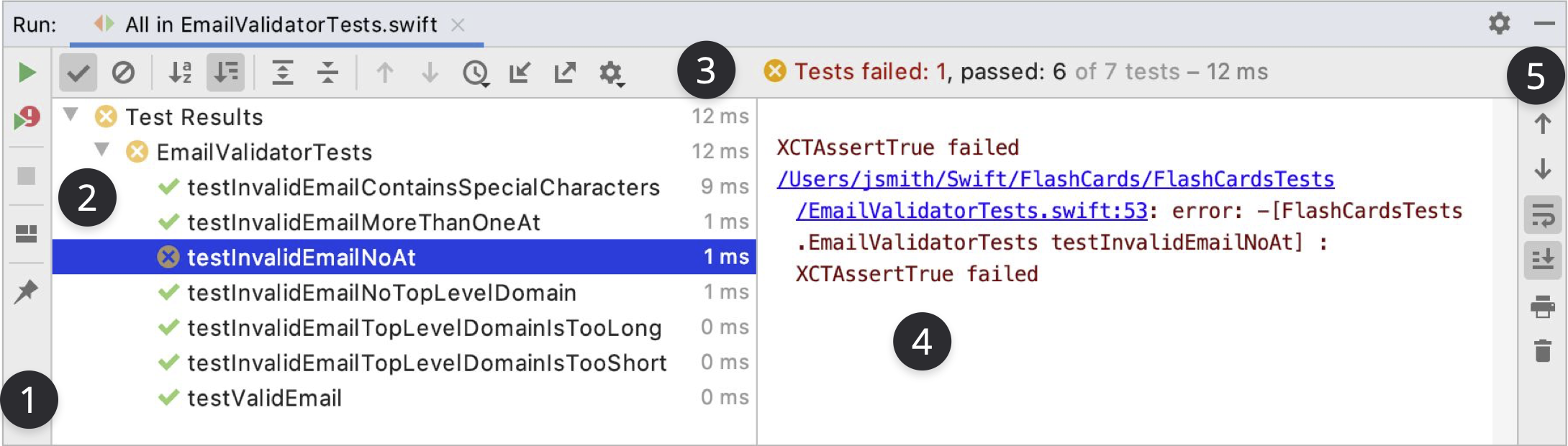 Test runner tab Test runner tab