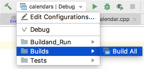 Grouped run configurations Grouped run configurations