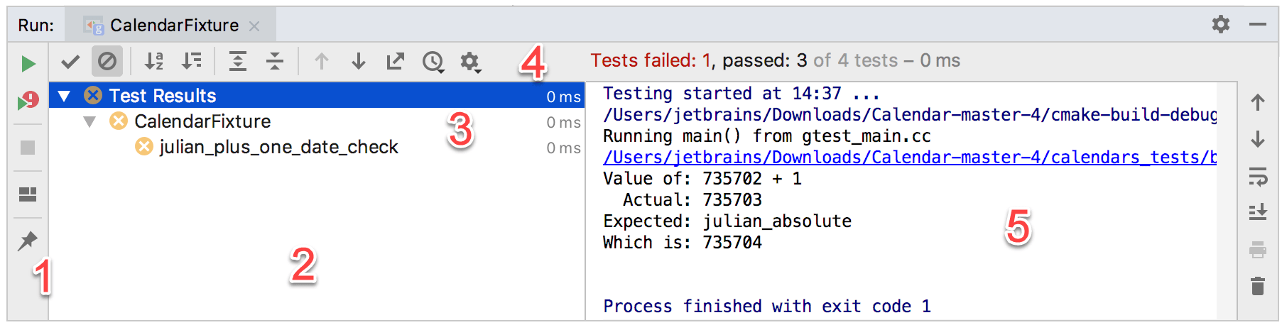 Test runner tab Test runner tab