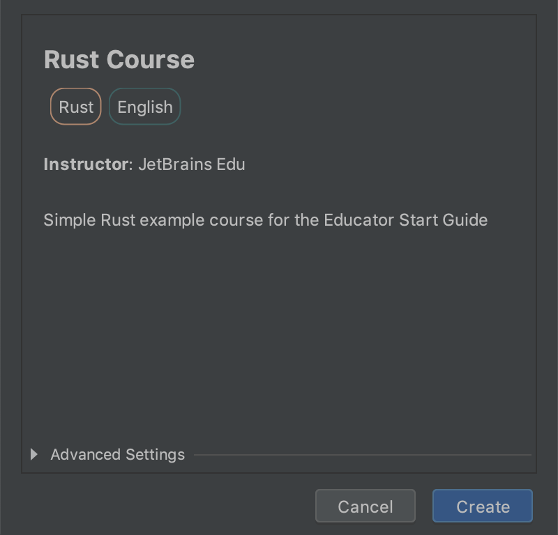 edu course preview rust