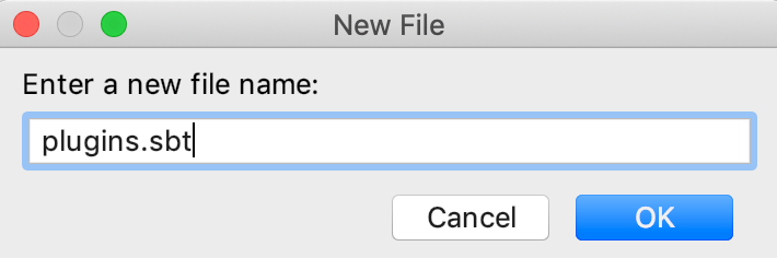 New File dialog