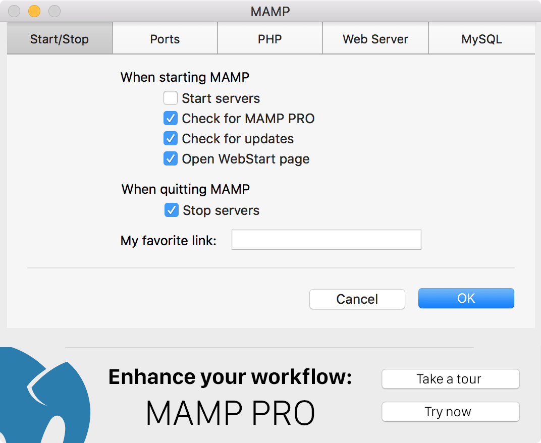 MAMPサーバーを構成する Configure MAMP servers