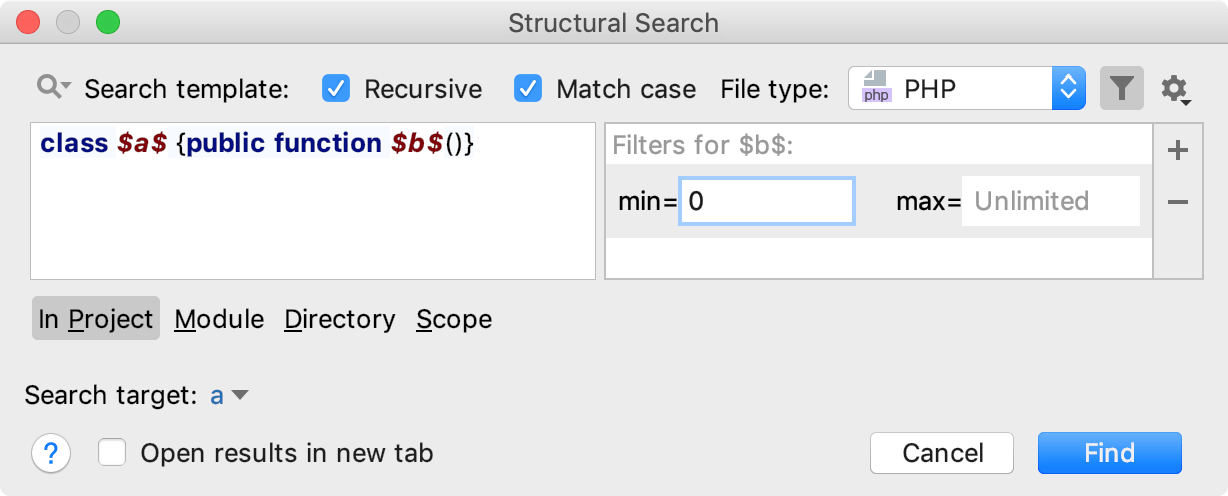 Count filter Count filter