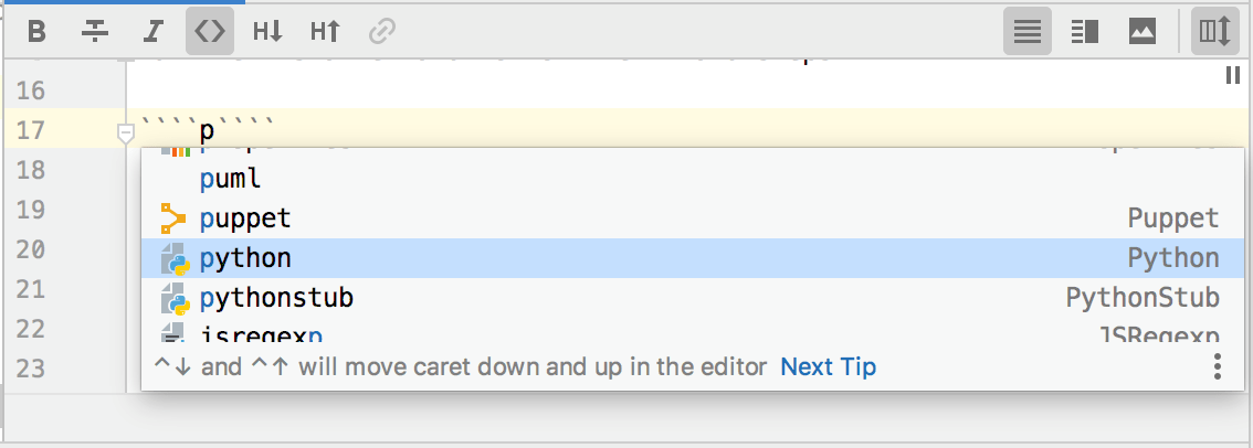 Markdown insert a fenced code block Markdown insert a fenced code block