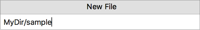New file dialog