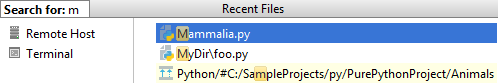 py recentFiles speed search py recentFiles speed search