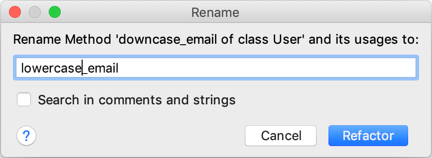 Rename dialog Rename dialog