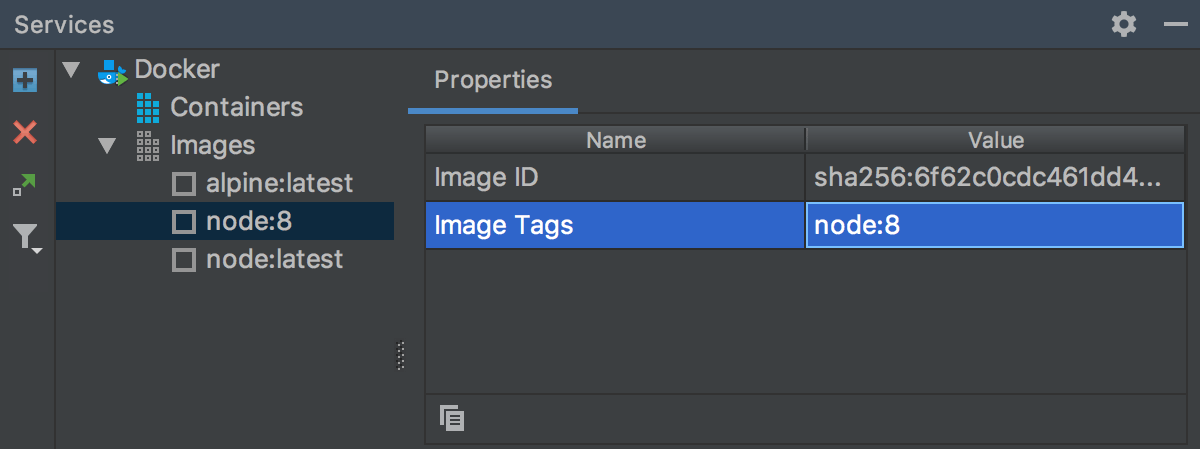 Docker image properties Docker image properties
