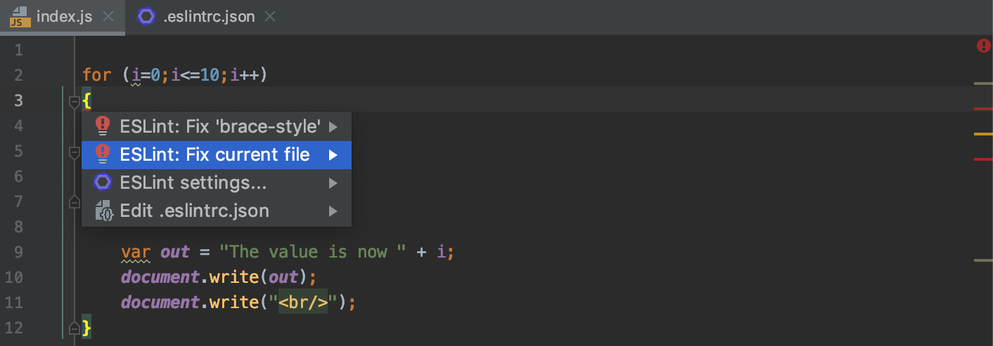 ESLint: resolving problems ESLint: resolving problems