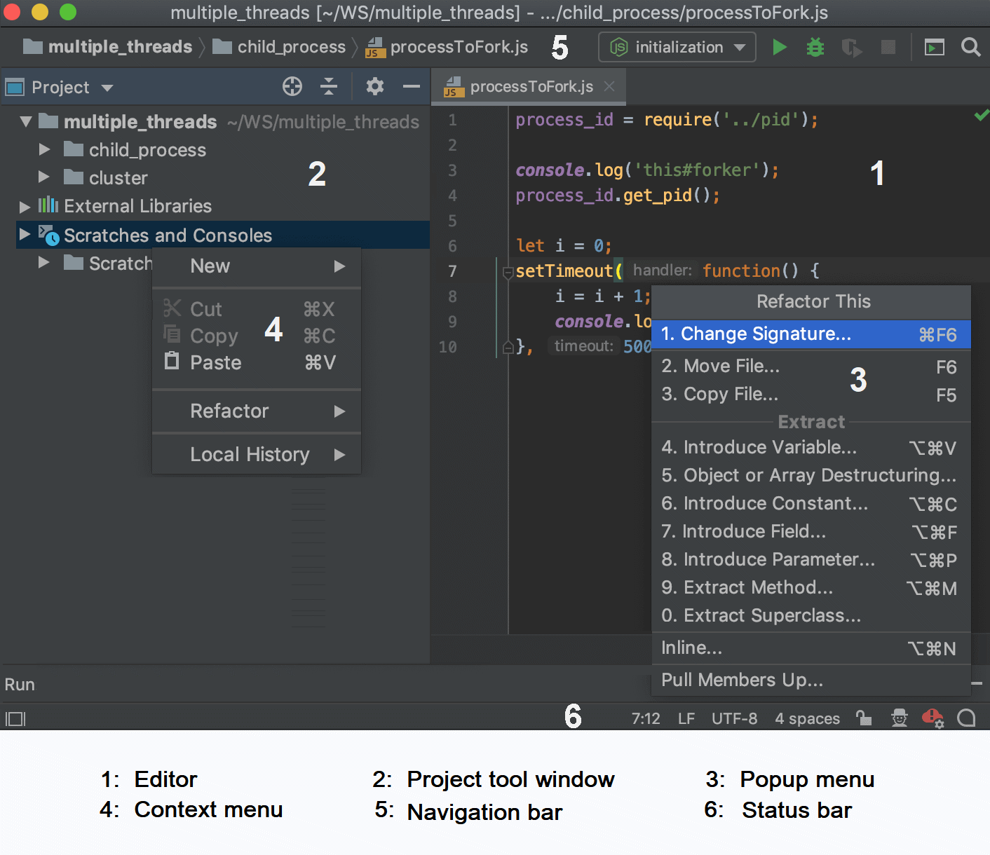 WebStorm main window WebStorm main window