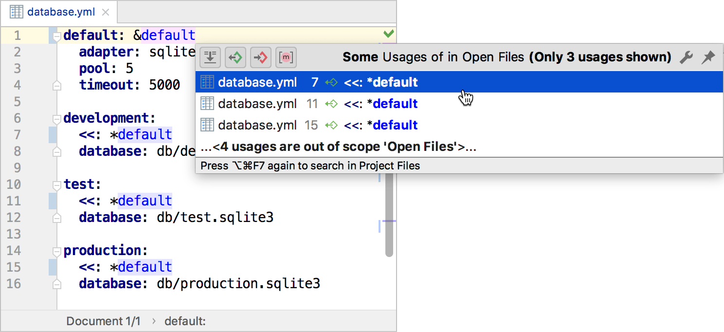 YAML: navigate to aliases YAML: navigate to aliases