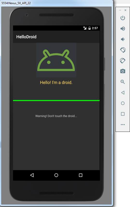 Android nexus5 hellodroid Android nexus5 hellodroid