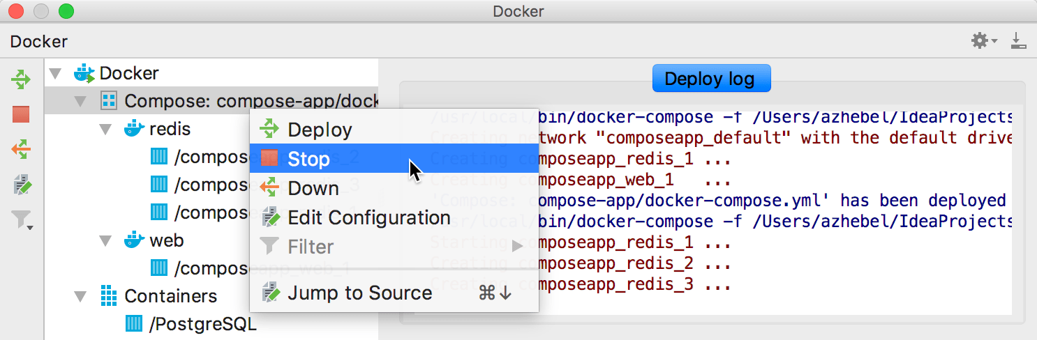 Docker Compose stop all services