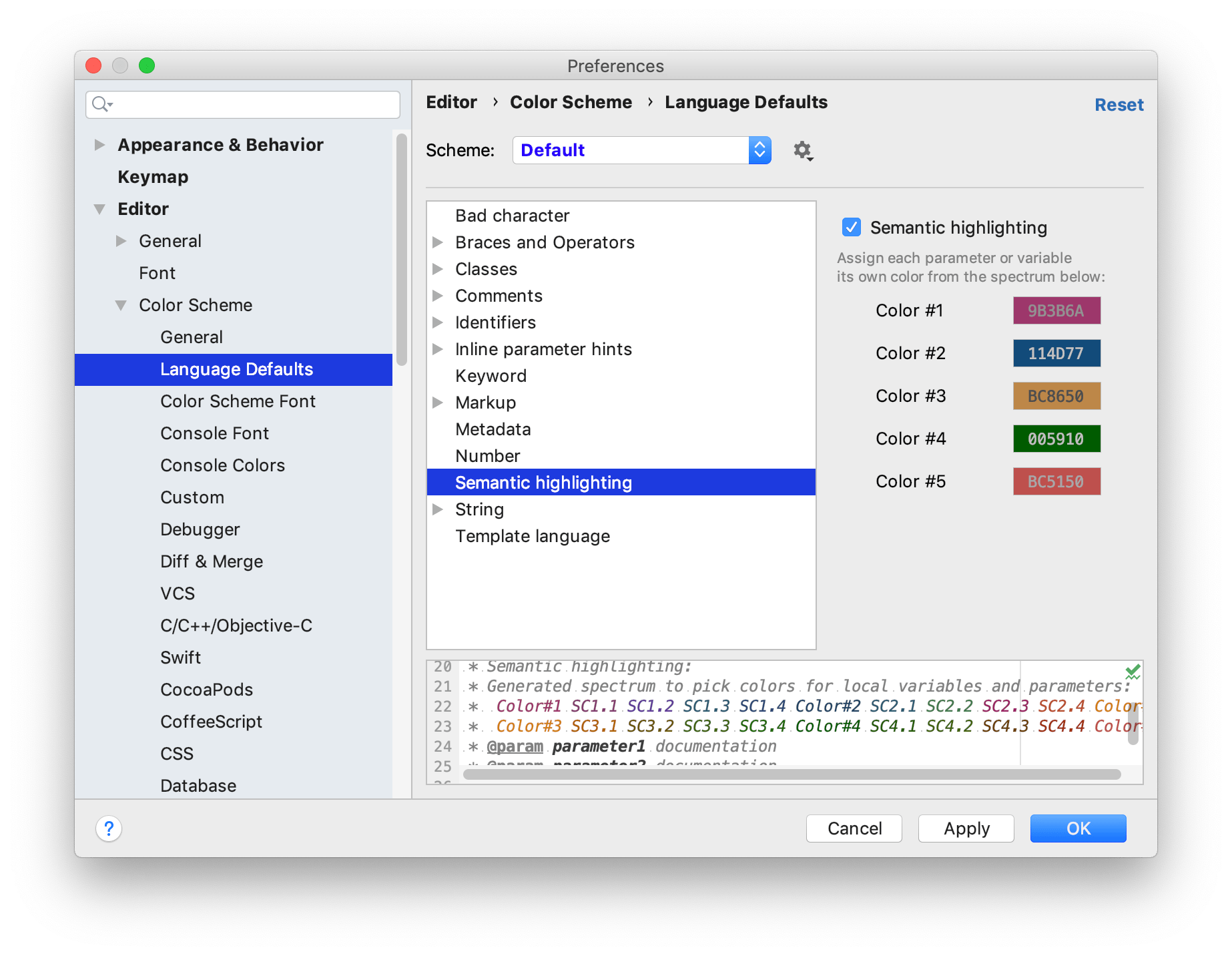 Semantic highlighting Semantic highlighting