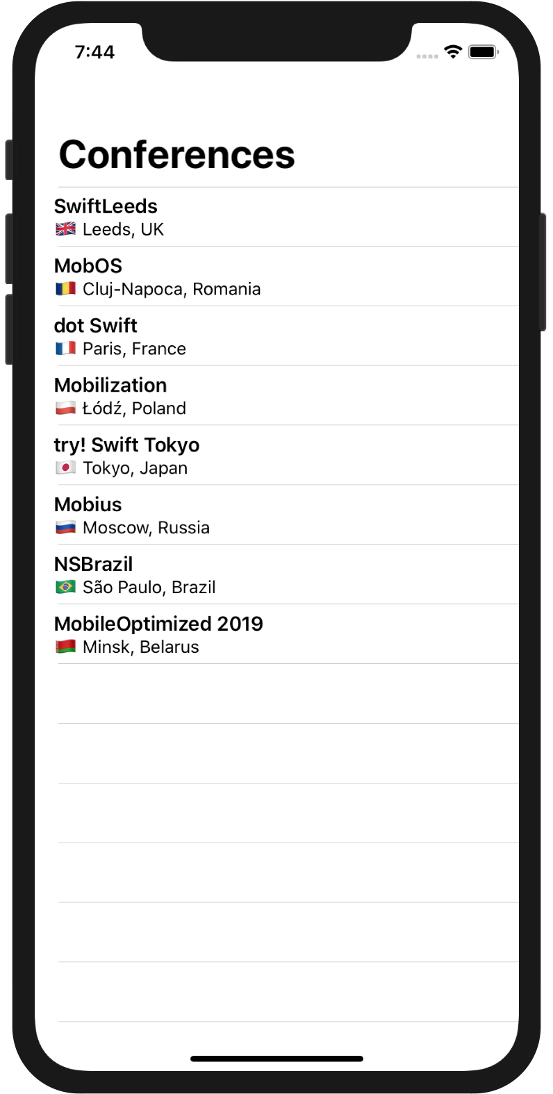 Conferences list Conferences list