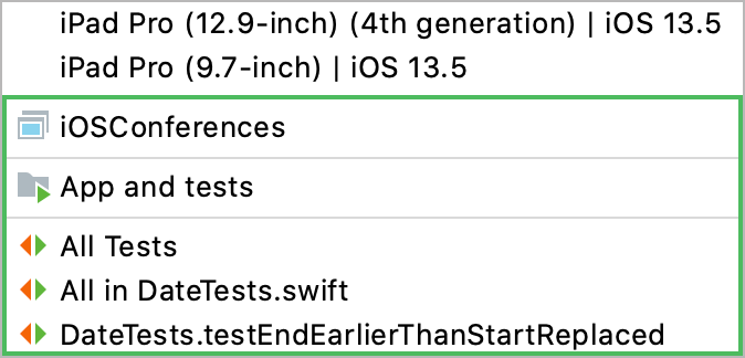 Run/debug configurations Run/debug configurations