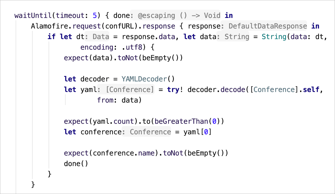 Swift type hints shown Swift type hints shown