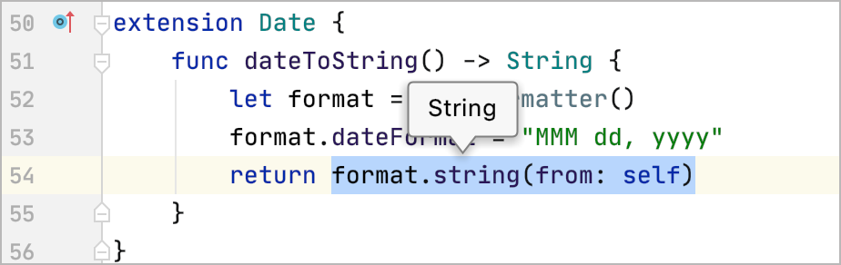 Showing the expression type info Showing the expression type info