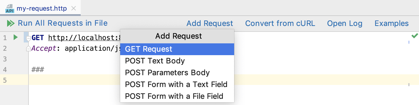 Add an HTTP request Add an HTTP request